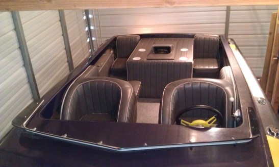 During - new interior: gas tanks, floor, carpet